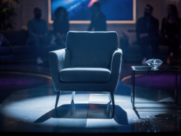 Big Brother 28 week 3 nomination set with a spotlighted empty chair and a Diamond Power of Veto gemstone