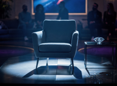 Big Brother 28 week 3 nomination set with a spotlighted empty chair and a Diamond Power of Veto gemstone