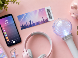 Concert tickets and money representing a K-pop concert budget