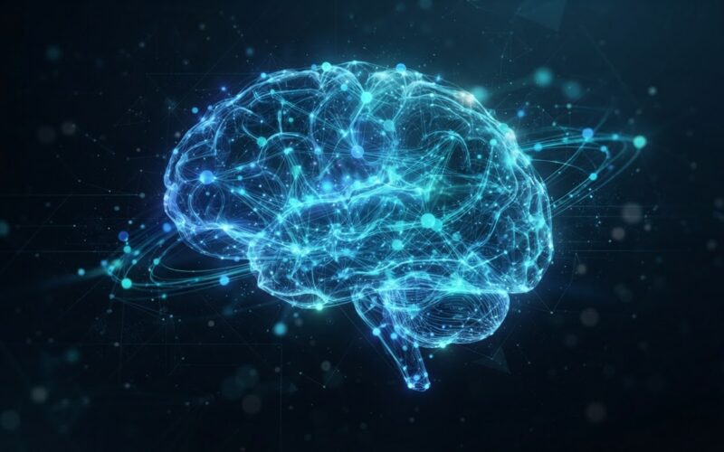 A glowing neural network graphic with new AI models explained