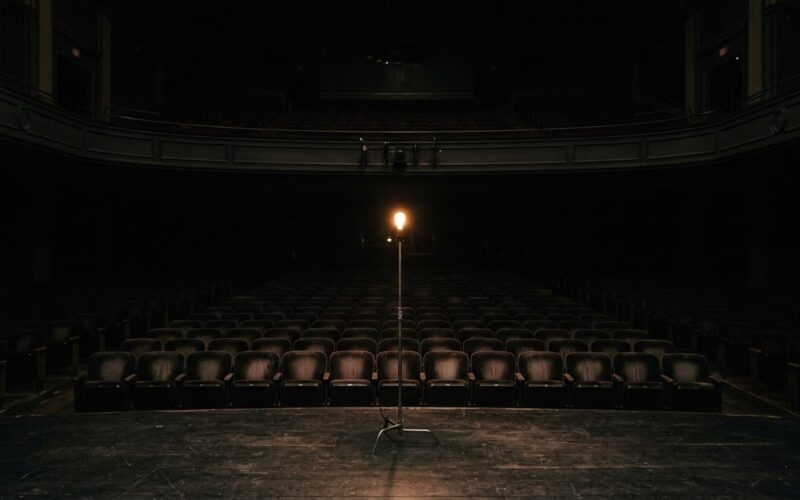 Tribute to Hayden Panettiere shown as a single ghost light burning on an empty theater stage